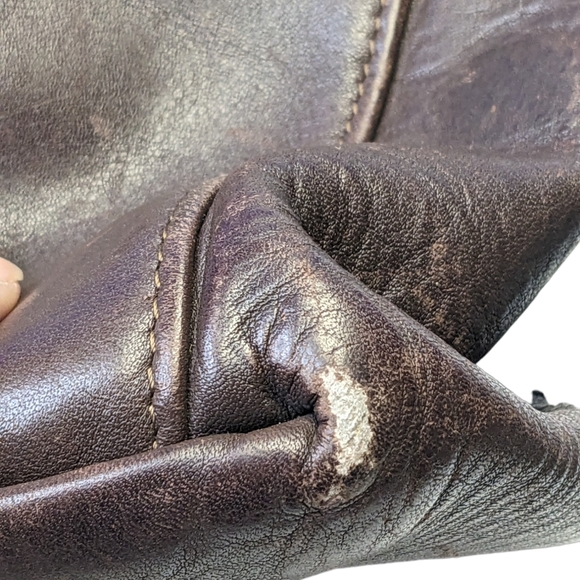 #10 Vintage Lula Smith Legacy Coach bucket brown bag cowhide leather distressed - Picture 9 of 9